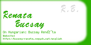 renata bucsay business card